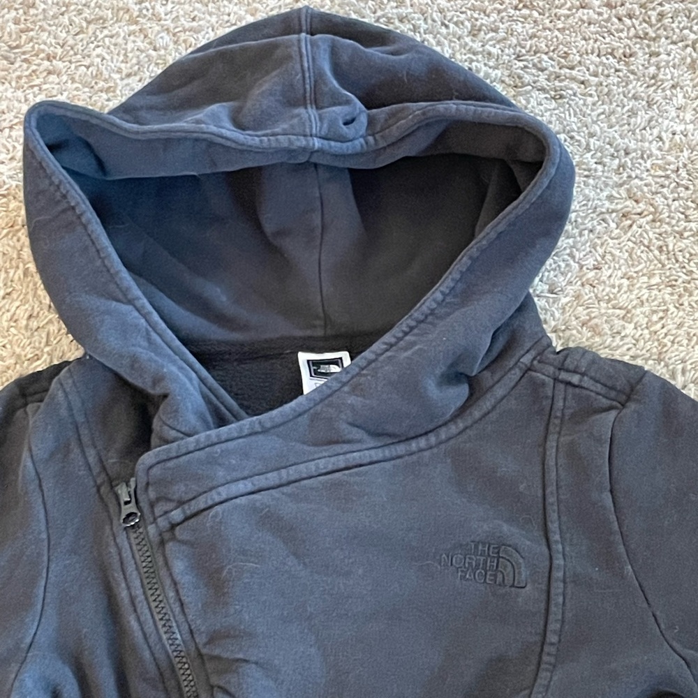 NORTH FACE Asymmetrical zip Hoodie. Black. Size XS - Picture 2 of 4